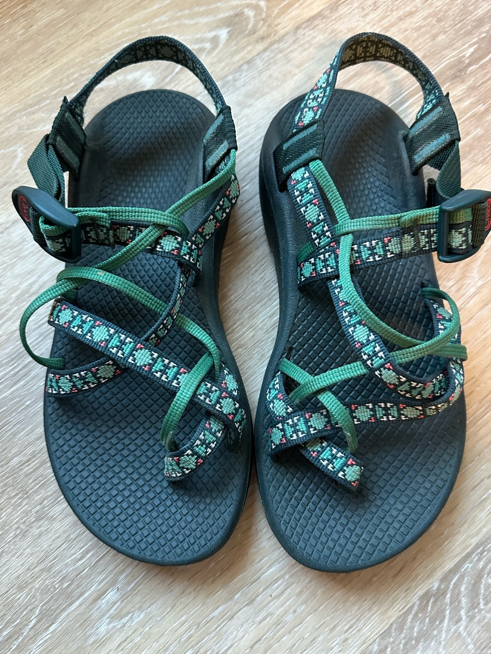 Chaco Women's Green Patterned-Strap Sandals